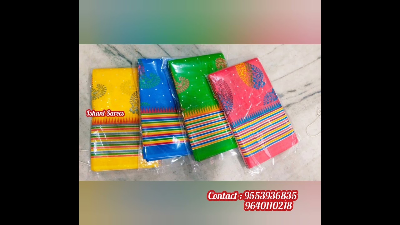 10 June 2024 MulMul Cotton Sarees Without Blouse Rs.550+Shipping 
