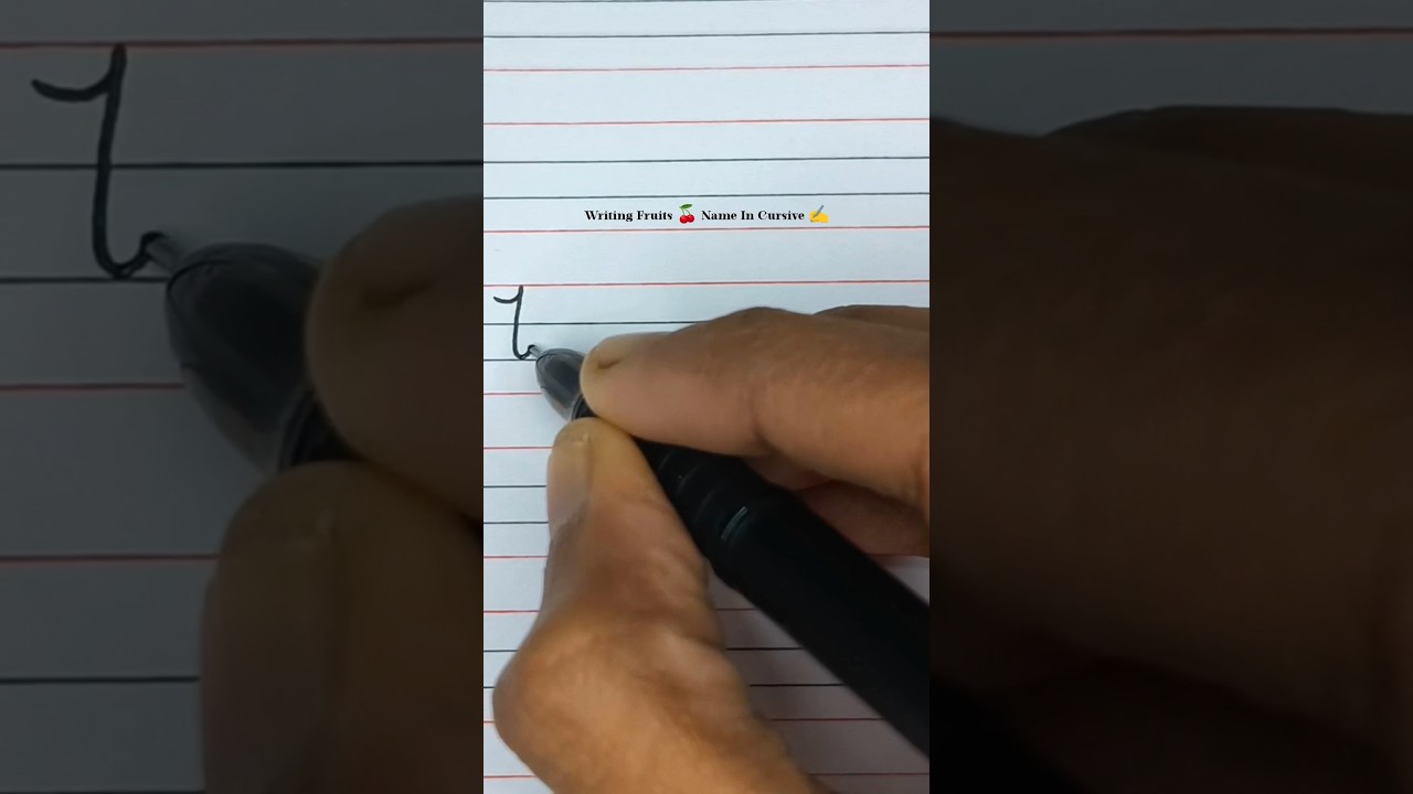 📝 Writing Fruit🍒 Name In Cursive Writing ✍️📝