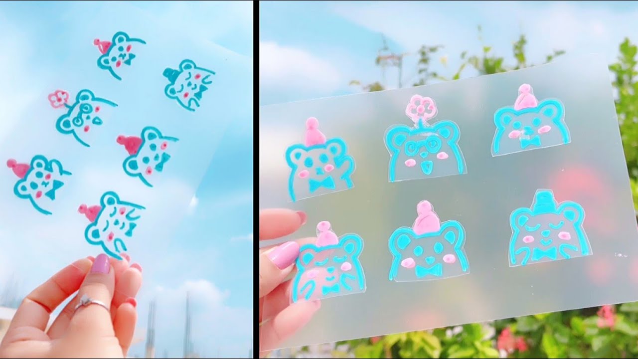 How to make transparent sticker / DIY transparent sticker /Handmade transparent  sticker /diy sticker 