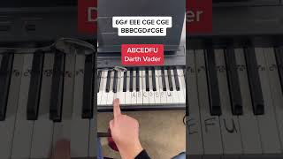 ABCDEFU Darth Vader Piano Tutorial ◾️◾️🟥🟥🟥🟥🟥 #piano #shorts #abcdefu