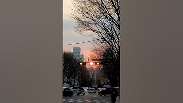 🟠🟠🟠점멸 신호등과 지는 해