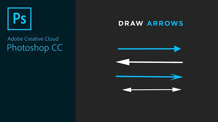 Drawing a line, arrow and arrowhead in Photoshop CC