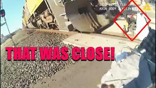 Police Officer Saves Man in Wheelchair from Train