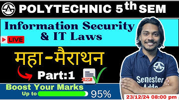 Information Security & IT Laws | One Shot Marathon | Part-1 |  Revision with Important Questions