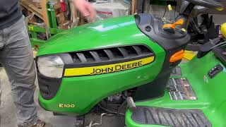 How To Change Oil On A John Deere D100 / E100 / S100 Series Lawn Tractor