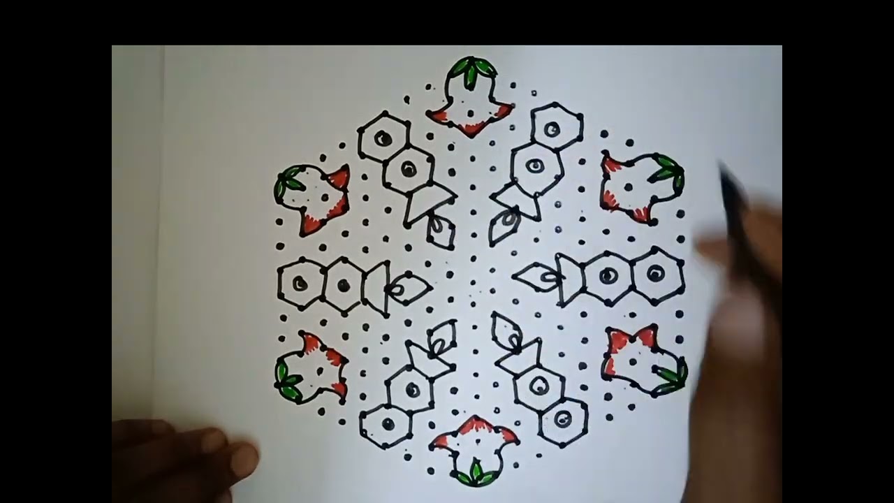 19*10🌺dots🌺festival 🌺rangoli 🌺manju 🌺rangoli 🌺channel 🌺🔯🌺🔯