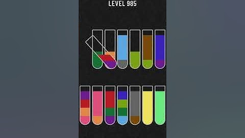 Water Sort Puzzle   level 985 Mobile Cell Phone Game Walkthrough Android / Apple
