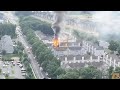 Drone footage fire in Lakewood