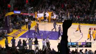 Kobe Bryant deep three vs Grizzlies (2/1/2015)