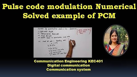 Unit 3 | PCM Numerical | Pulse code modulation numerical | AKTU 2018-19 previous year paper solution