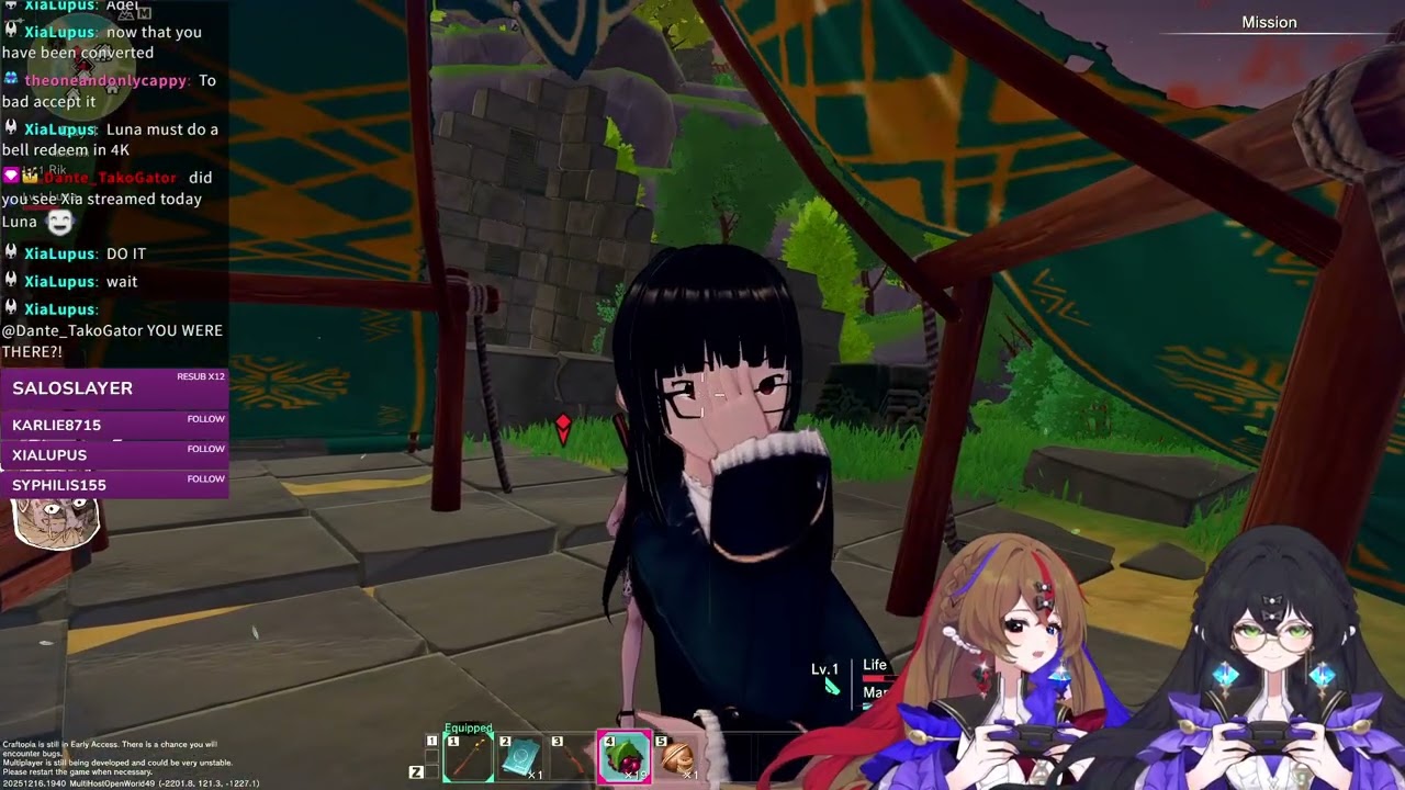 First chaotic playthrough of Craftopia with a friend(@LunaLumenV) | FULL VOD 