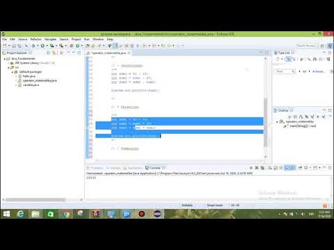 3. Dasar pemrograman Java - Operator matematika pada Java