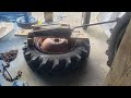How to change a tractor tire and rim