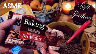 ASMR Baking Brownies (Soft Spoken) Crinkles & sound variety