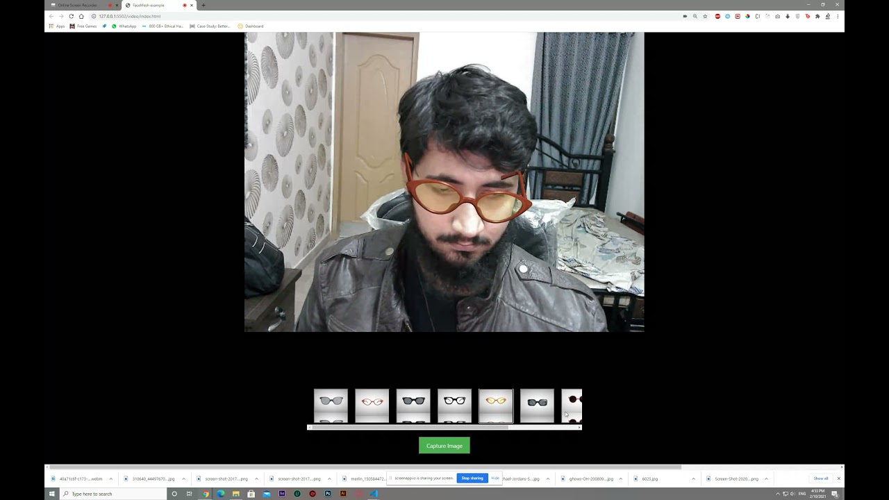 AR Web Application Using facemesh and Threejs