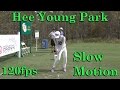 Hee young park 120fps slow motion faceon iron golf swing 1080p