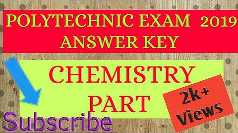 POLYTECHNIC ENTRANCE EXAM  || 2019 || ANSWER KEY ||