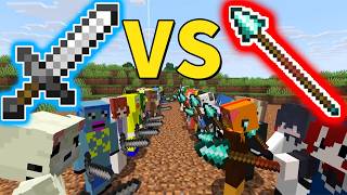 Newly implemented 25 spears vs 25 swords war. The spears were too strong - Minecraft [KUN] screenshot 5
