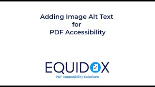 Tagging Images and Adding Alt Text for PDF Accessibility AD