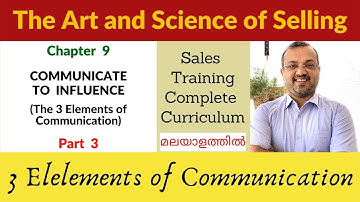 Chapter 09-COMMUNICATE TO INFLUENCE-Part 3| 3 Elements of Communication|The Art & Science of Selling