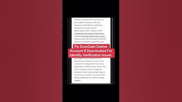 How to fix identity verification issues in DoorDash app #doordashapp #reactivate