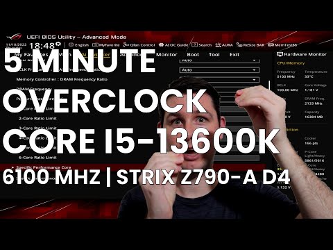 5 Minute Overclock: Core i5-13600K to 6100 MHz