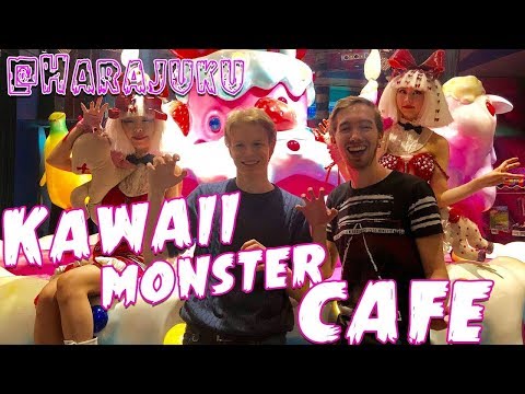 Asked two random tourists to go with us to Kawaii Monster Cafe