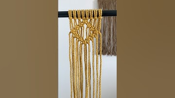 HOW TO MAKE MACRAME DIAMOND USING SQUARE KNOTS🧵 #diy #macramewallhanging #macrame #knot