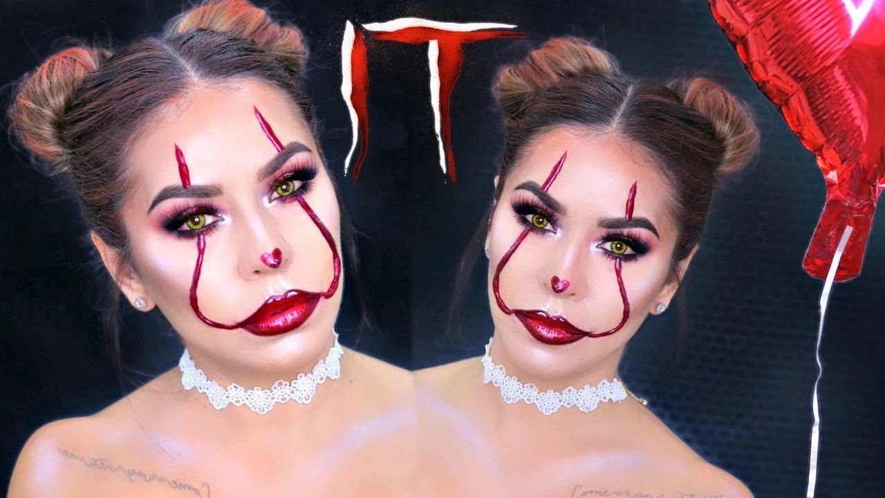 Easy Glam IT Pennywise Makeup Tutorial Sexy Halloween Makeup YouTube