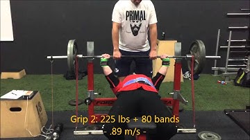 Speed Bench velocity test using a Tendo Unit