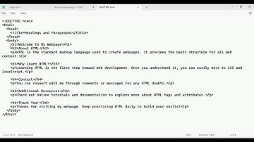 Headings&Paragrahs HTML #beginnershtml #html #learnhtml #tutorial
