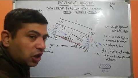 Discharge through open channel by chezy