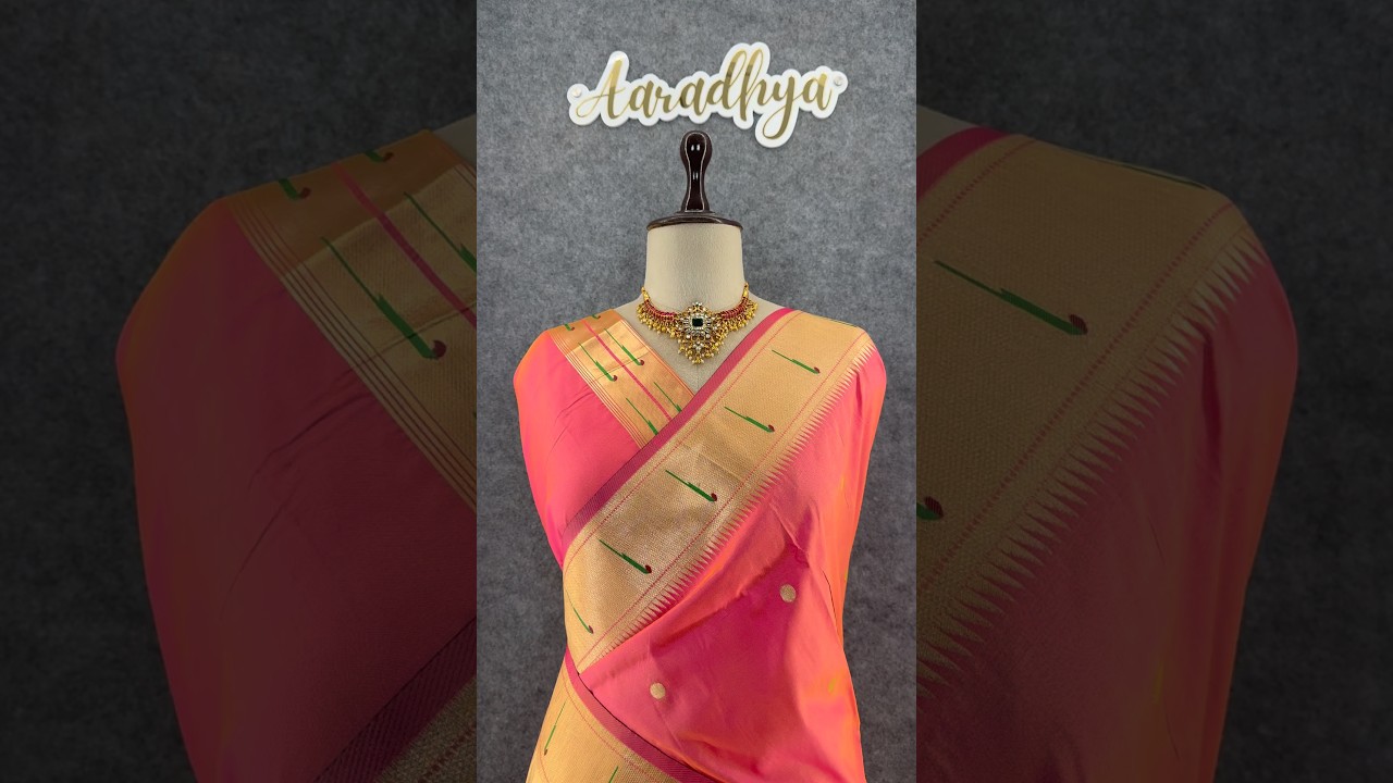 Kanchivaram Paithani Silk Big Parrot Zari Border Saree