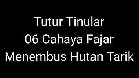 Episode 179 - 180 Tutur Tinular - 6 Cahaya Fajar Menembus Hutan Tarik