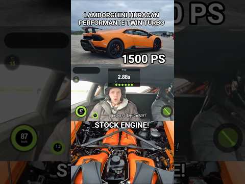 Extreme Ride in a 1500 PS TWIN TURBO Lamborghini Huracan from 0-300 Km/h 😱 #huracan #twinturbo #ride