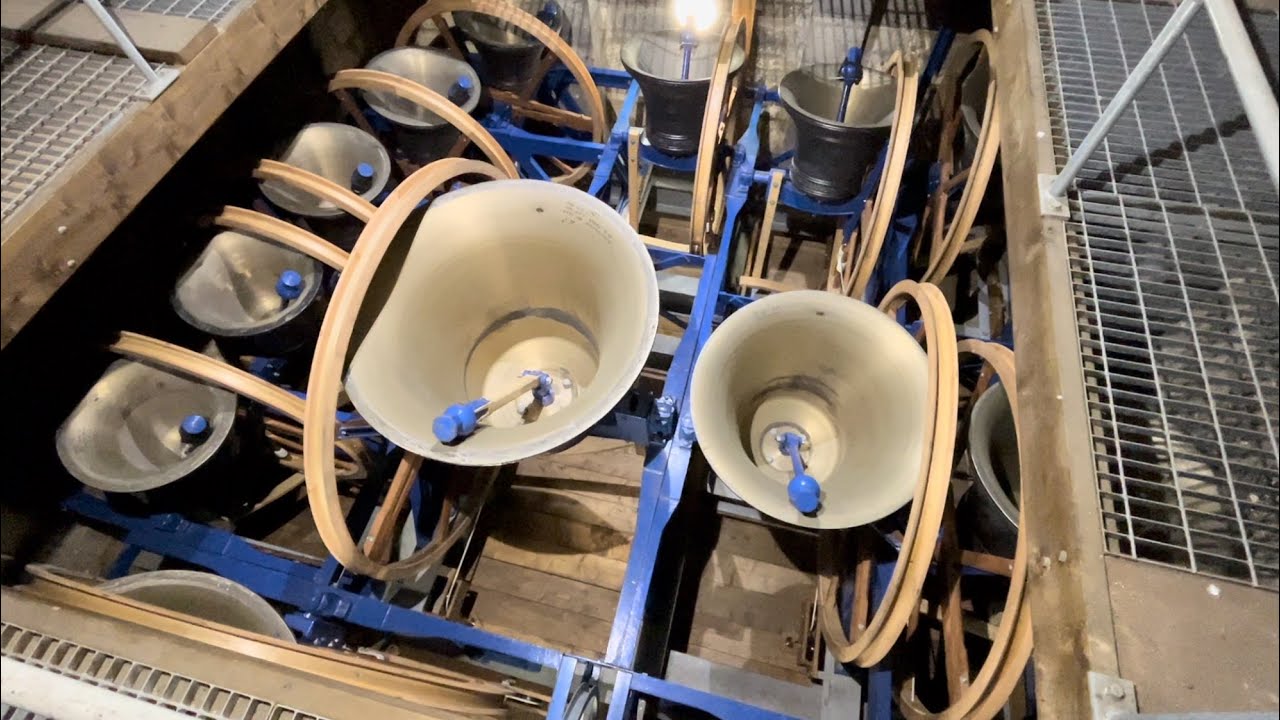 Bell Ringing in the Belfry at Cheltenham Minster, Glos