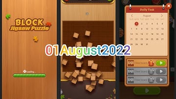 block jigsaw puzzle game daily task today/solved/01 August 2022#blockjigsawpuzzle #dailytasks