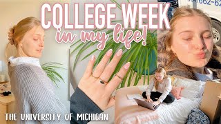 COLLEGE WEEK IN MY LIFE | midterms, chloe ting, new nails, and more | The University of Michigan