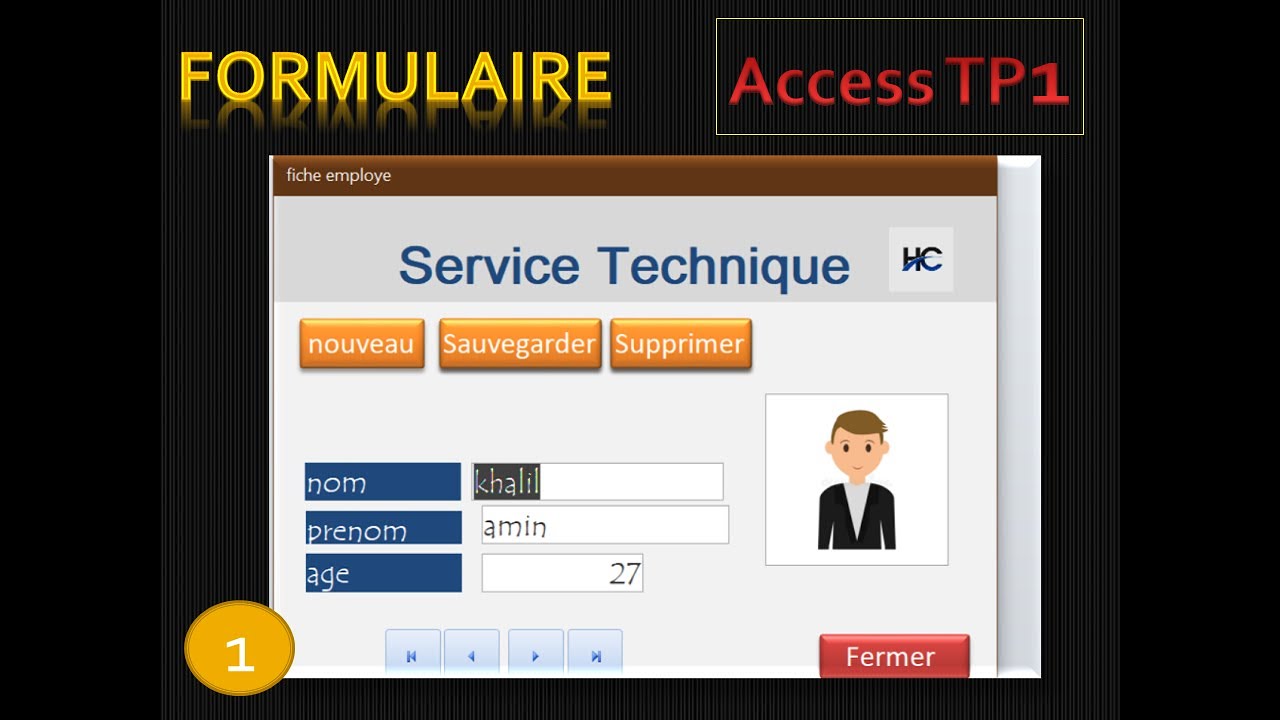 Formulaire Access mode création