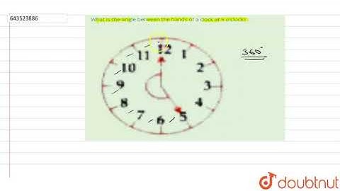 What is the angle between the hands of a clock at 5 o\