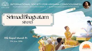 SB 1.9.13 | SB Class by HG Gopal Murali Pr