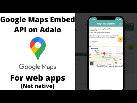 Adalo Google Maps Embed API with webview (for PWA)