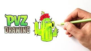 Plants vs. Zombies | How to Draw Cactus | Step by step Tutorial