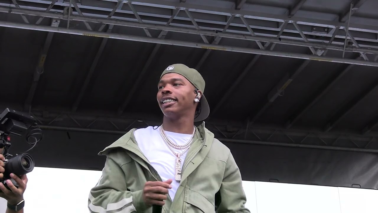 Lil Baby performs at Jaylen Brown 741 Frequency Fest in Boston