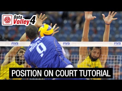 Data Volley 4 Advanced Filter - Position on court