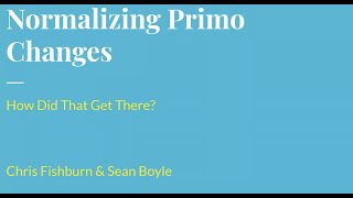 GUGM Webinars: Normalizing Primo Changes  How Did That Get There