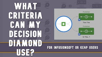 What criteria can I use in Decision Diamonds? [in Infusionsoft and Keap]