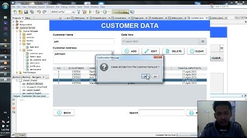 Program CRUD customer service di Netbeans IDE 8.0