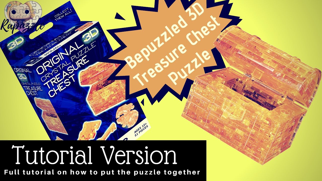 Bepuzzled 3D Crystal Puzzle Treasure Chest Tutorial Version YouTube
