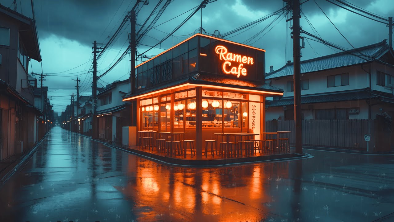🌧️ Tokyo Rain Lofi Nights for Deep Focus & Rest 🎧 Cafe Rain Mood